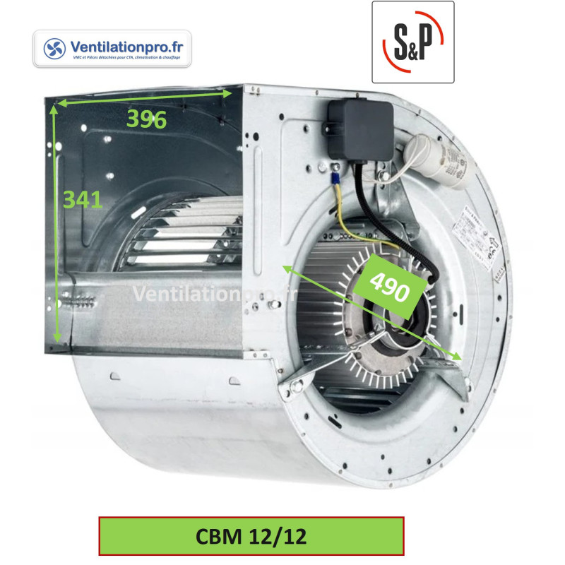 Moto-ventilateur CBM-12/12- DD12/12 - 736W - 230v S&P