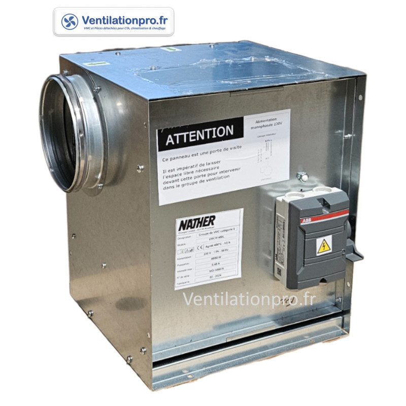 Nather Caisson de ventilation C4 450 m3/h diam 160 NATHER VMCM 400L (LINDAB ...
