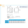 dimensions du Caisson de ventilation C4 450 m3/h diam 160 NATHER VMCM 400L (LINDAB LINCO 400L) 230v pour logement collectif