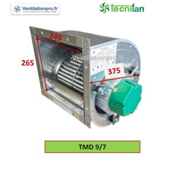 Moto-ventilateur TMD 9/7- 150w -6P- 1 vitesse - 230v -Tecnifan