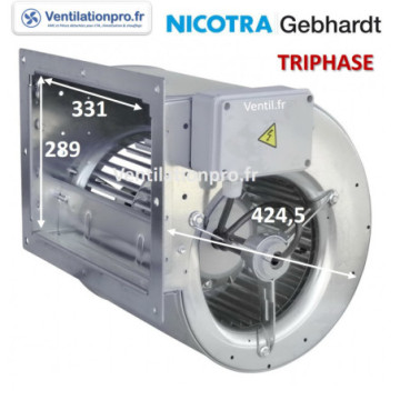 Moteur ventilateur 3600 m3/h DDM9/9- 400v -triphasé pour hotte pro