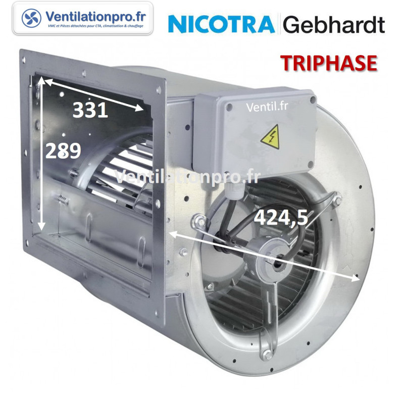 Moteur ventilateur 3600 m3/h DDM9/9- 400v -triphasé pour hotte pro