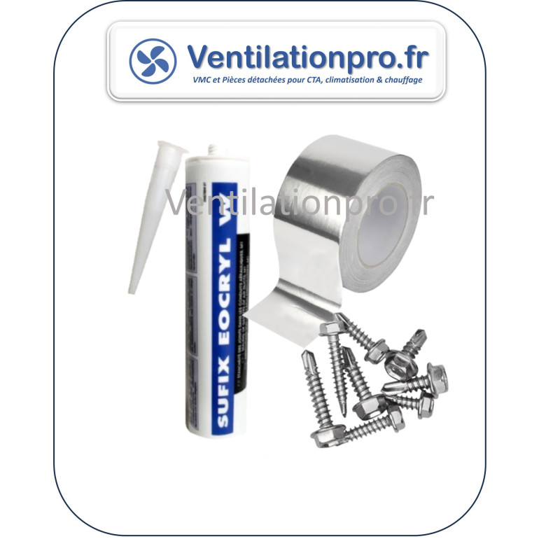 Kit visserie et étanchéité pour réseau aéraulique - ventilation / extraction / VMC
