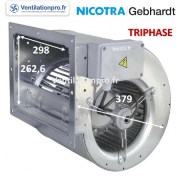 Moteur ventilateur 3600 m3/h DDM9/9- 400v -triphasé pour hotte pro