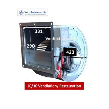 Moteur escargot DD10/10- 550w 230v- ventilateur pour extraction de hotte de cuisine professionnelle / restaurant