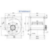 dimensions Moteur DD12/12 750w 230v-5200m3/h- spécial restauration/ hotte de cuisine pro