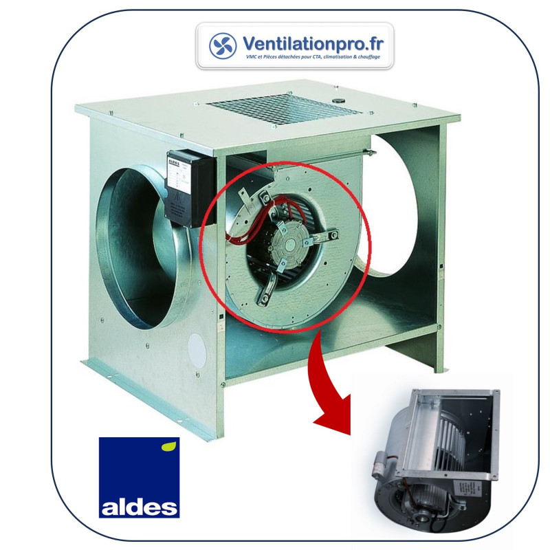 Sous ensemble 11057878- moteur de rechange complet compatible pour caisson de VMC ALDES 187W - 230v